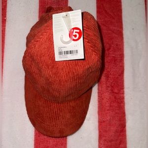 Forever 21 orange corduroy baseball cap NWT